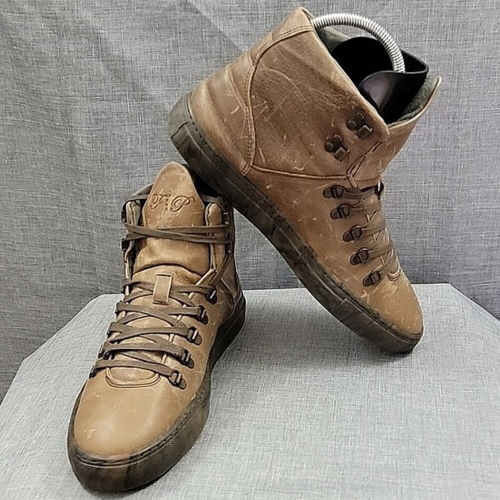 Filling Pieces Mountain Boot Sneaker - Brown Distressed leather, Mid Hiking 42